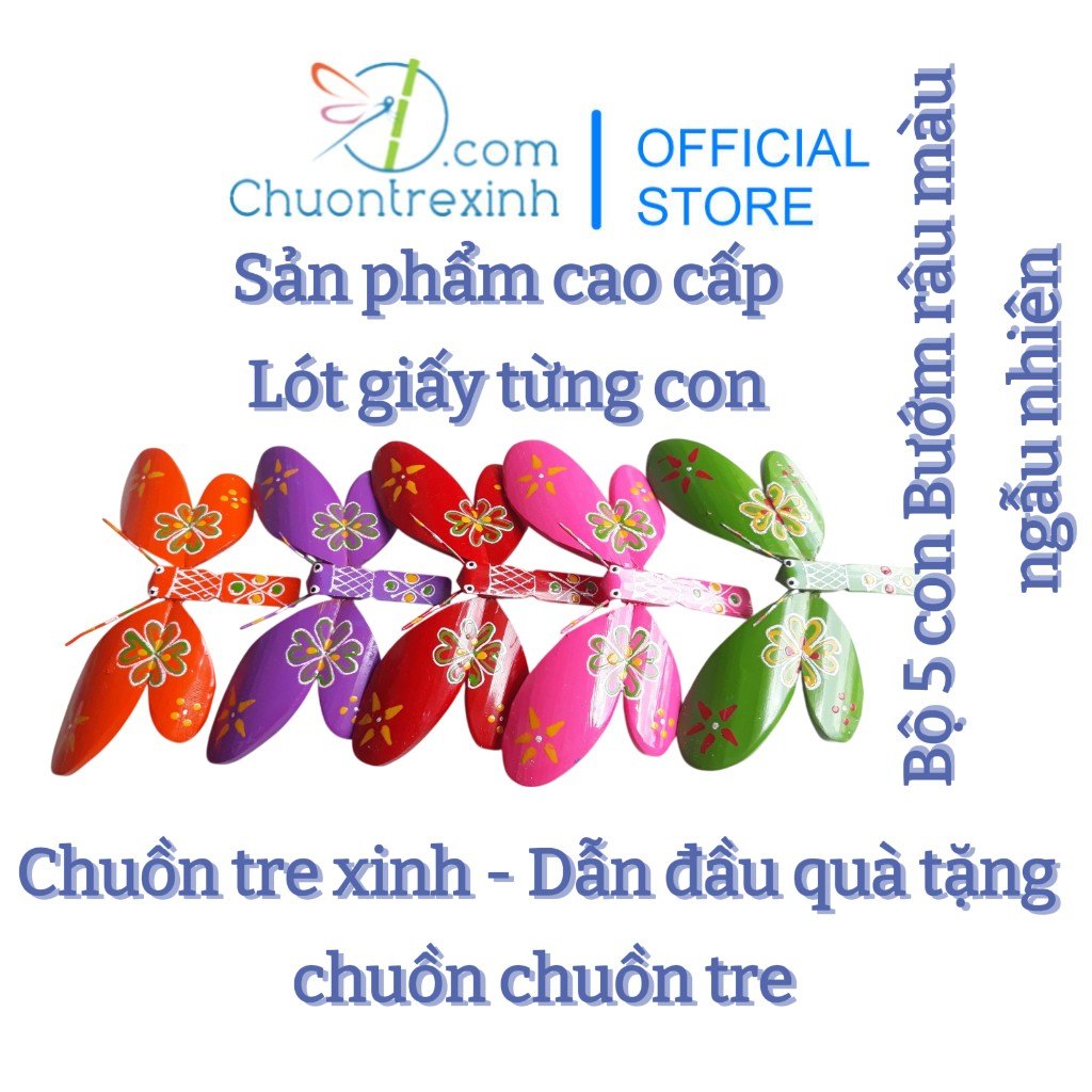 Bộ 5 bướm tre