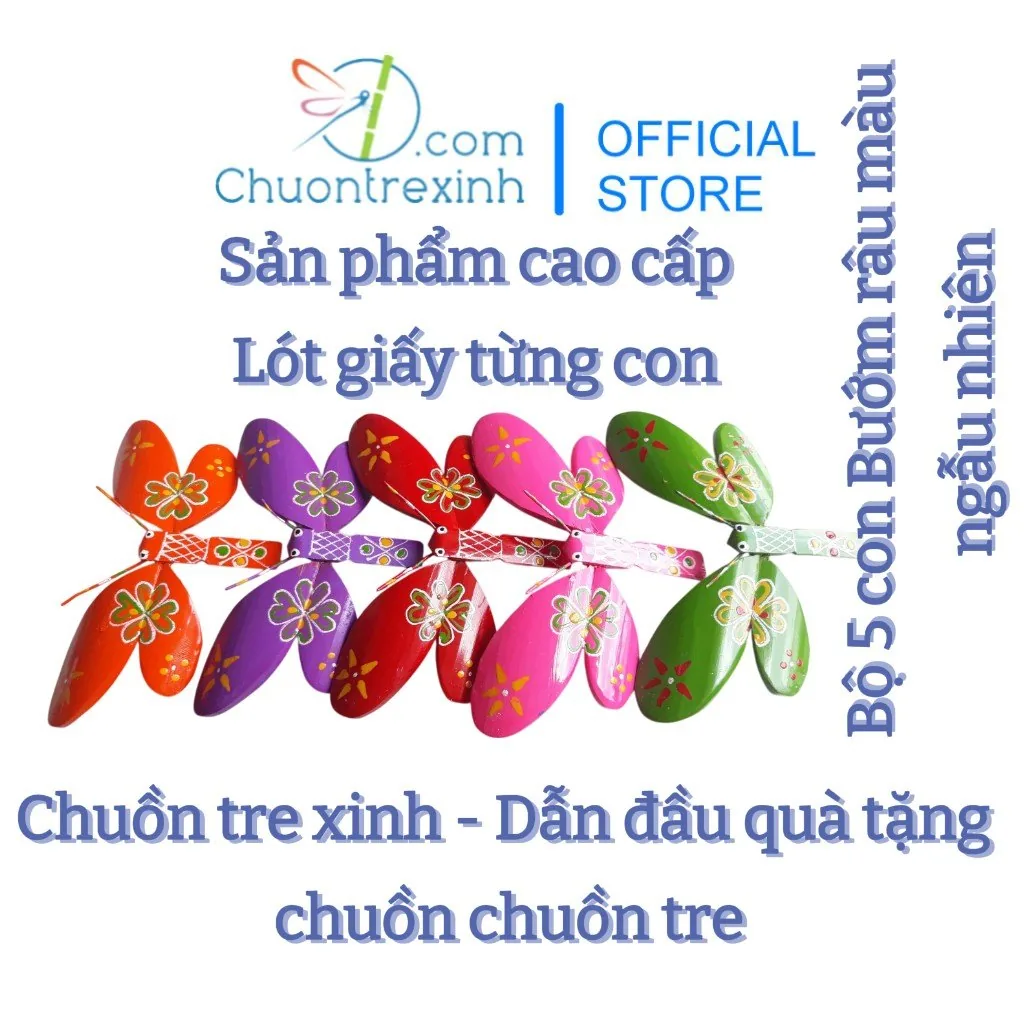 Bộ 5 bướm tre