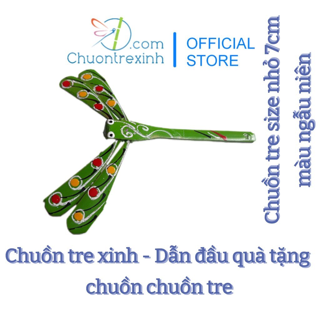 Chuồn tre 7cm màu xanh