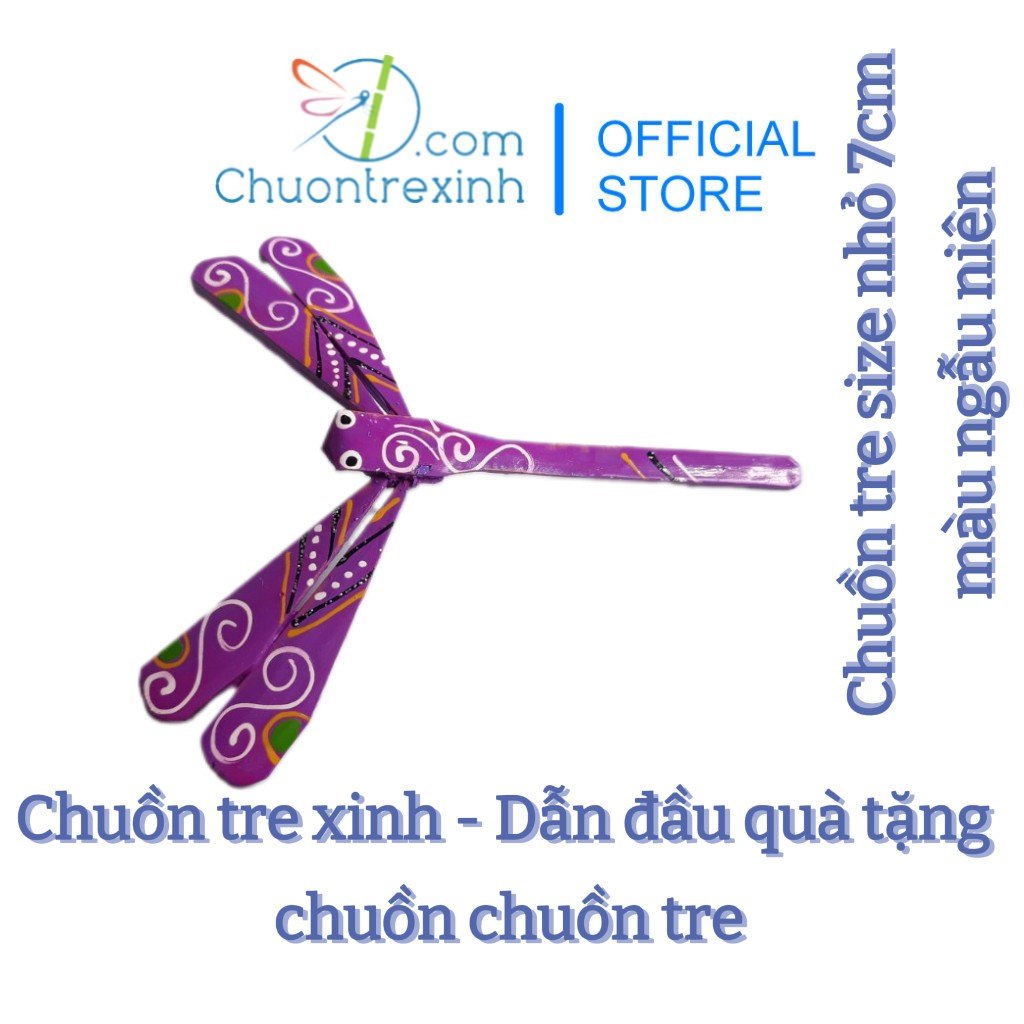 Chuồn tre 7cm màu tím